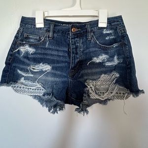 American Eagle Jean shorts, size 4, with rips